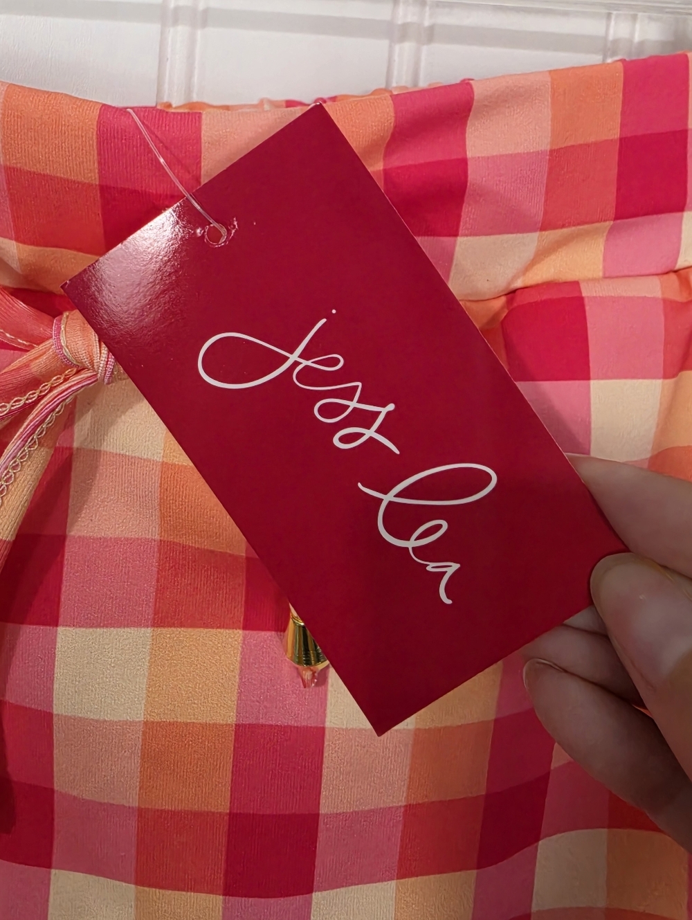 Jess Lea | NWT Summer Crush Plaid Skort Pink Yellow Orange Large - Picture 6 of 8
